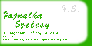 hajnalka szelesy business card